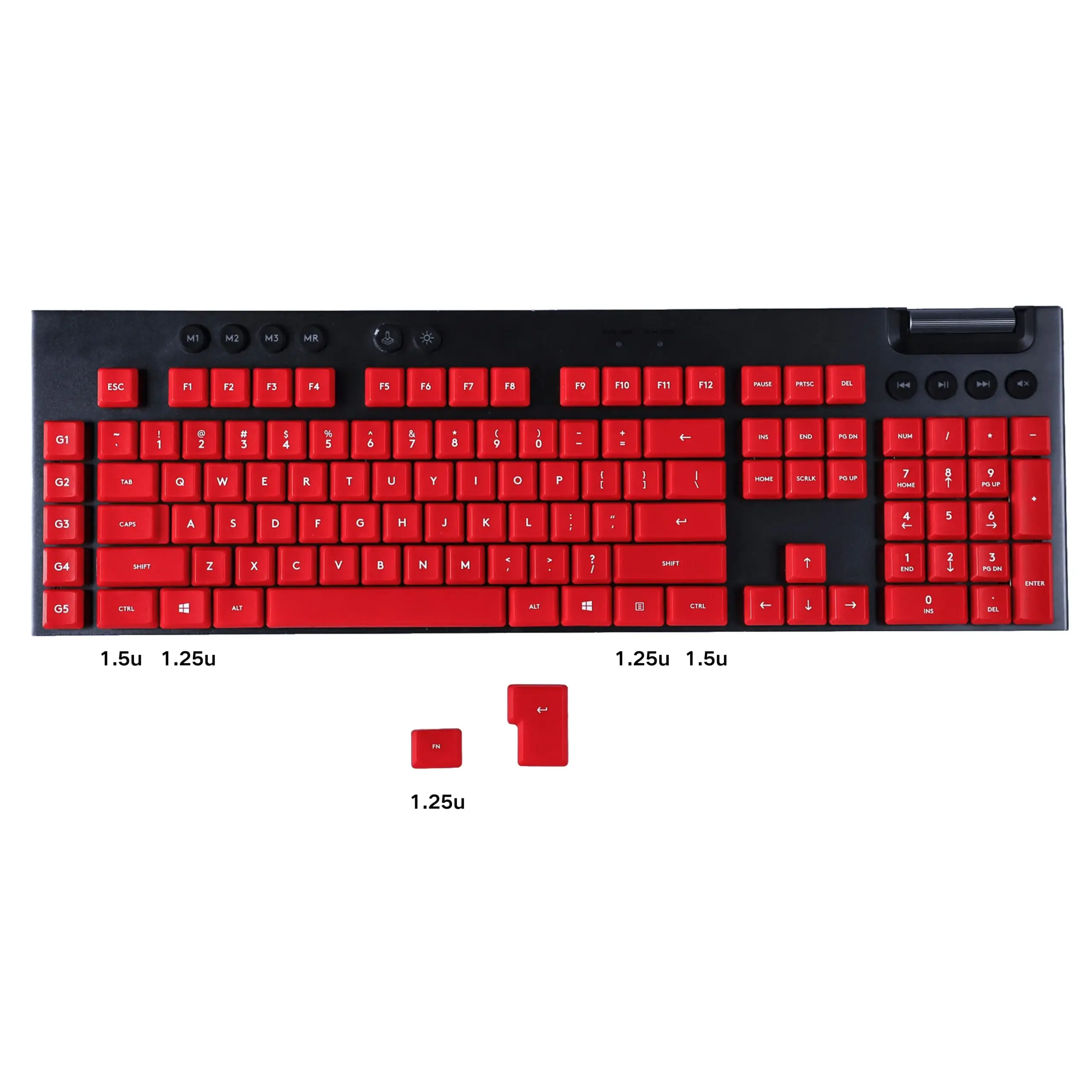 Vibrant Cyan PBT Keycaps Set for Logitech G-Series 9 Vibrant Cyan PBT Keycaps Set for Logitech G-Series - Image 9