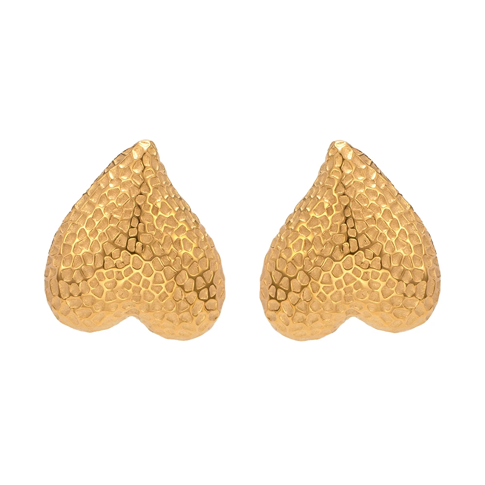 Vintage Stainless Steel Heart Earrings 8 Vintage Stainless Steel Heart Earrings - Image 8