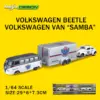 Vintage Volkswagen Van Samba Beetle with Trailer Set