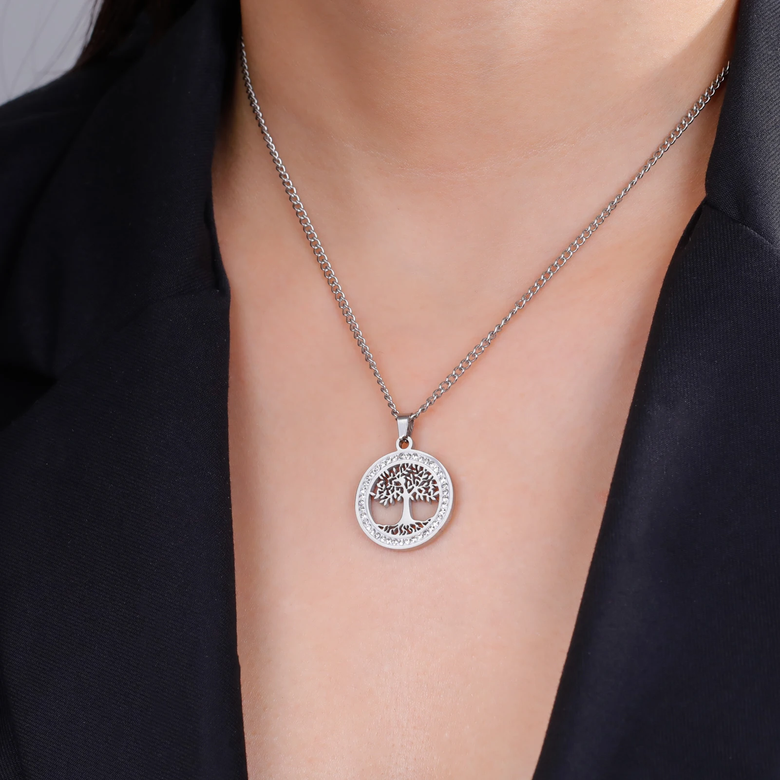 Stainless Steel Tree of Life Necklace for Women 4 Stainless Steel Tree of Life Necklace for Women - Image 4
