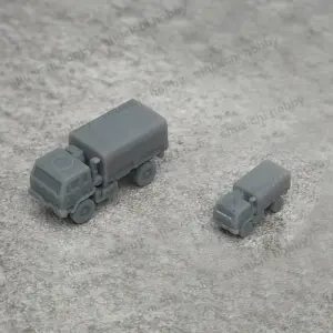 Uncolored Military Truck Model Set (5 pcs) 8 S0eb962142d2f48acad5ed41eee1b07bch