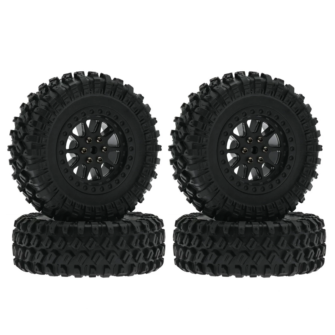 RC Off-Road Tire Set with Silver Wheels 8 RC Off-Road Tire Set with Silver Wheels - Image 8