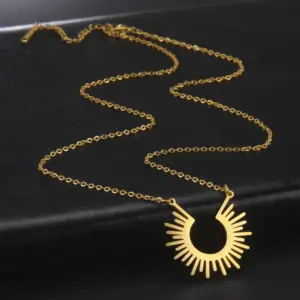 Sunray Pendant Necklace with Adjustable Chain 9 S0f39abe34a54441e91a28fe329c98ed0a