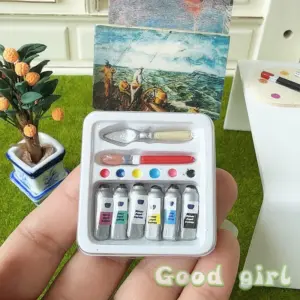 Miniature Dollhouse Watercolor Paint Set