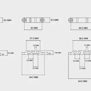 Aluminum Bass String Retainer Set for 2-4 Strings 11 S0f8ebf5561ae462090e5c0f946a0ef5de