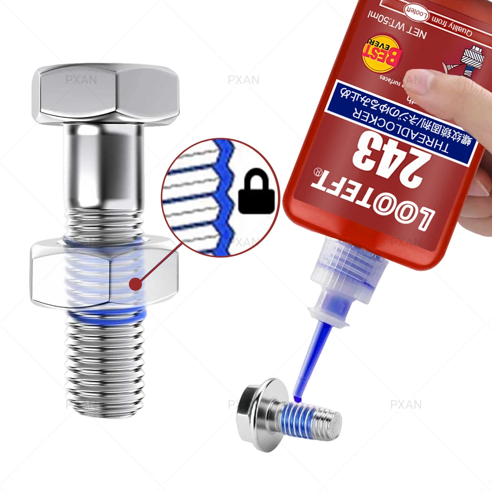 Red Metal Thread Locker for Fasteners 50ml 2 Red Metal Thread Locker for Fasteners 50ml - Image 2