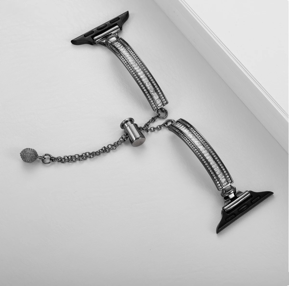 Stainless Steel Diamond-Accent Apple Watch Band 8 Stainless Steel Diamond-Accent Apple Watch Band - Image 8