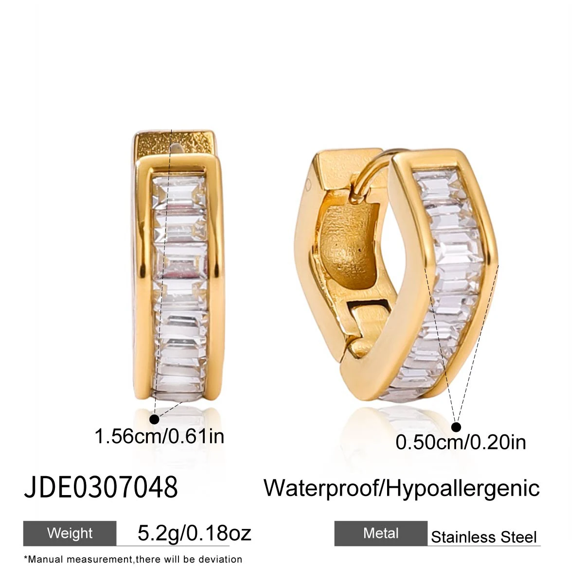 Elegant Stainless Steel Semi-Circular Clip Earrings 7 Elegant Stainless Steel Semi-Circular Clip Earrings - Image 7