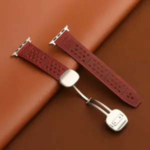Breathable Leather Strap for Apple Watch Models 19 S0fa7710bc96a42cbb990d148c47e9719V