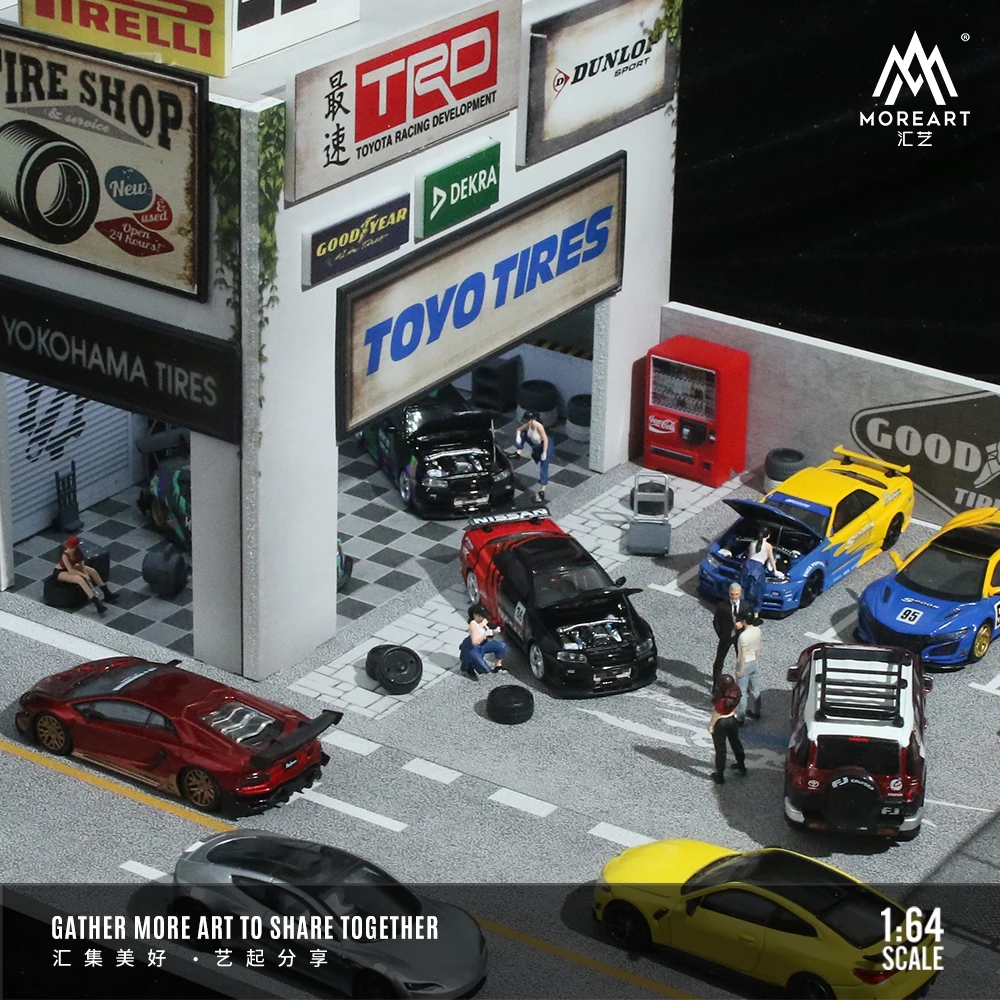 Vintage Auto Repair Shop Scene 1:64 Scale Model 4 Vintage Auto Repair Shop Scene 1:64 Scale Model - Image 4