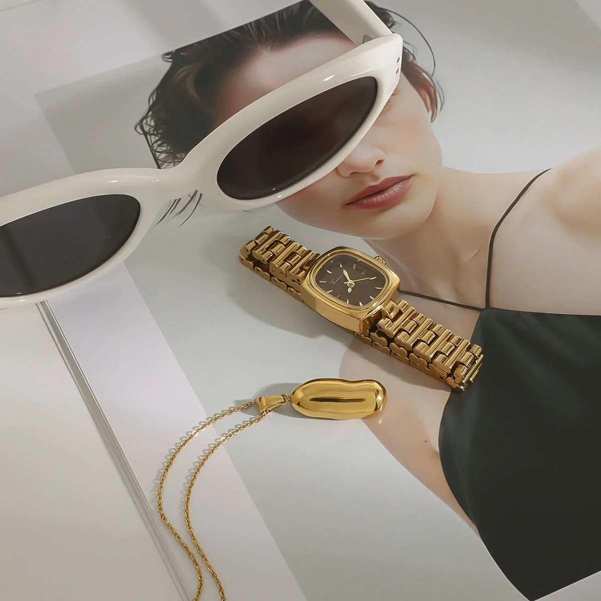 Elegant Stainless Steel Pearl Necklace 6 Elegant Stainless Steel Pearl Necklace - Image 6