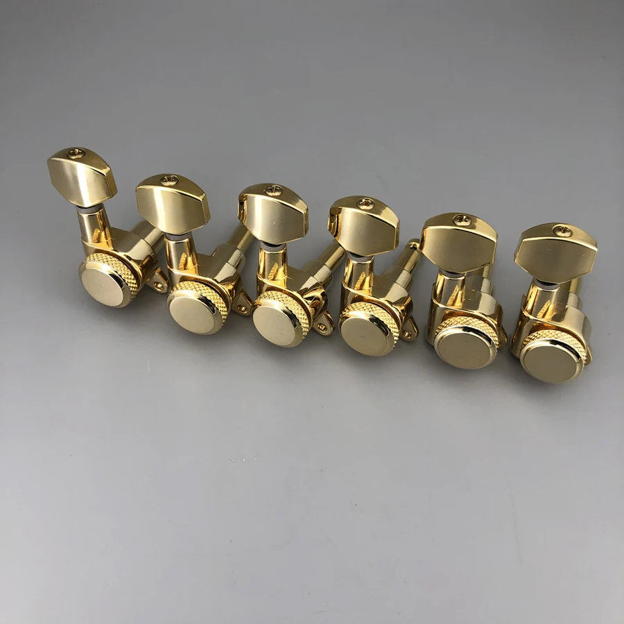 Gold Locking Guitar Tuning Set for M6 Headstocks 6 Gold Locking Guitar Tuning Set for M6 Headstocks - Image 6