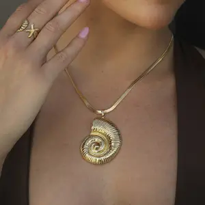 Stainless Steel Gold Conch Drop Earrings 8 S1047913991e94ca68de5579223b4b187L