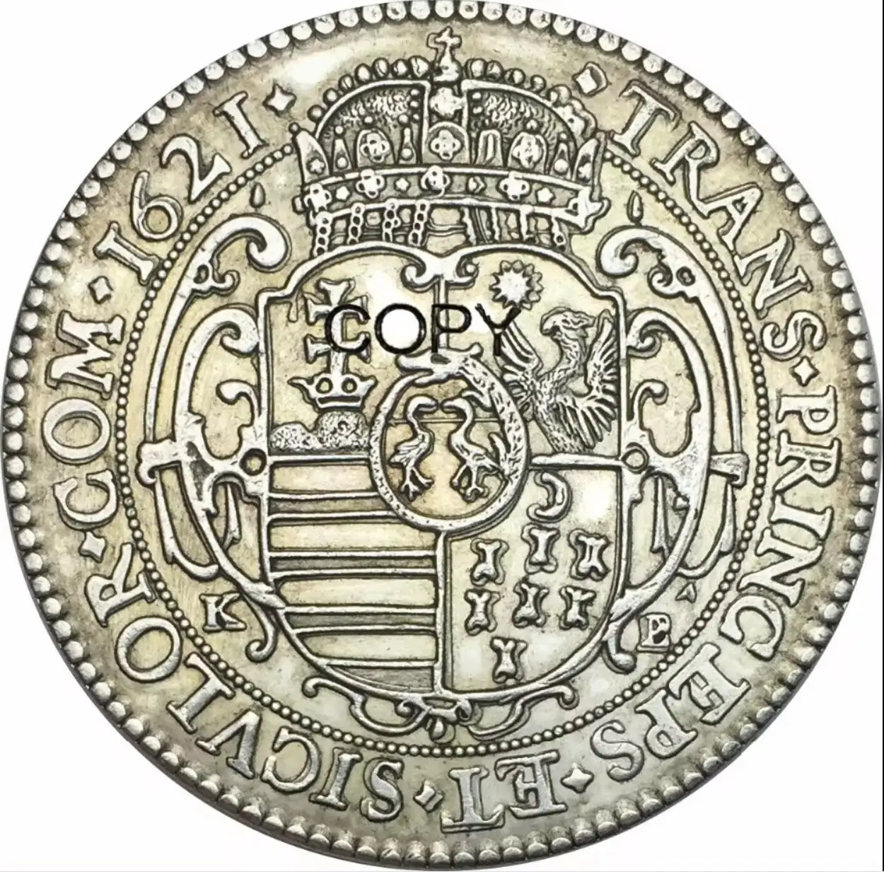 Hungary 1621 Thaler Replica Coin 2 Hungary 1621 Thaler Replica Coin - Image 2