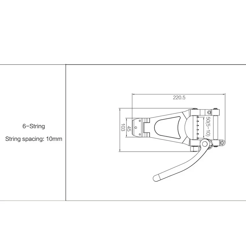 Upgrade B700 Vibrato Tailpiece for LP Guitars 6 Upgrade B700 Vibrato Tailpiece for LP Guitars - Image 6