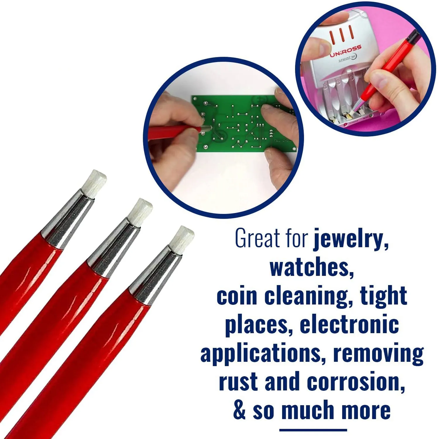 Red Fiberglass Precision Cleaning Brush Set 6 Red Fiberglass Precision Cleaning Brush Set - Image 6