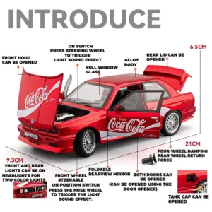 1:24 BMW M3 Coca Cola Diecast Model 12 S108a98c112304d49962d703ed0242059n