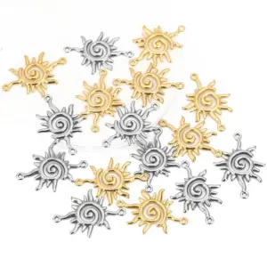 Stainless Steel Sun-Shaped Jewelry Connectors Set 11 S1092f9b010e24cfc8f1592e96a6c58984
