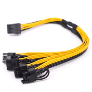PCIe GPU Power Extension Cable 30cm, 6-pin to four 8-pin 7 S10acb16df8144a60882528f2e1c44ebeg