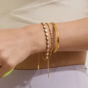 Elegant Stainless Steel Gold Bracelet for Women 9 S10fb4564ef734c8e852b3918c7d03b4fV