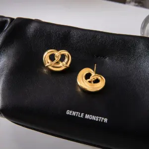 Bold Gold Pretzel Heart Earrings in Stainless Steel 9 S1103c0b43ee74c49af98ce5a228e5540y