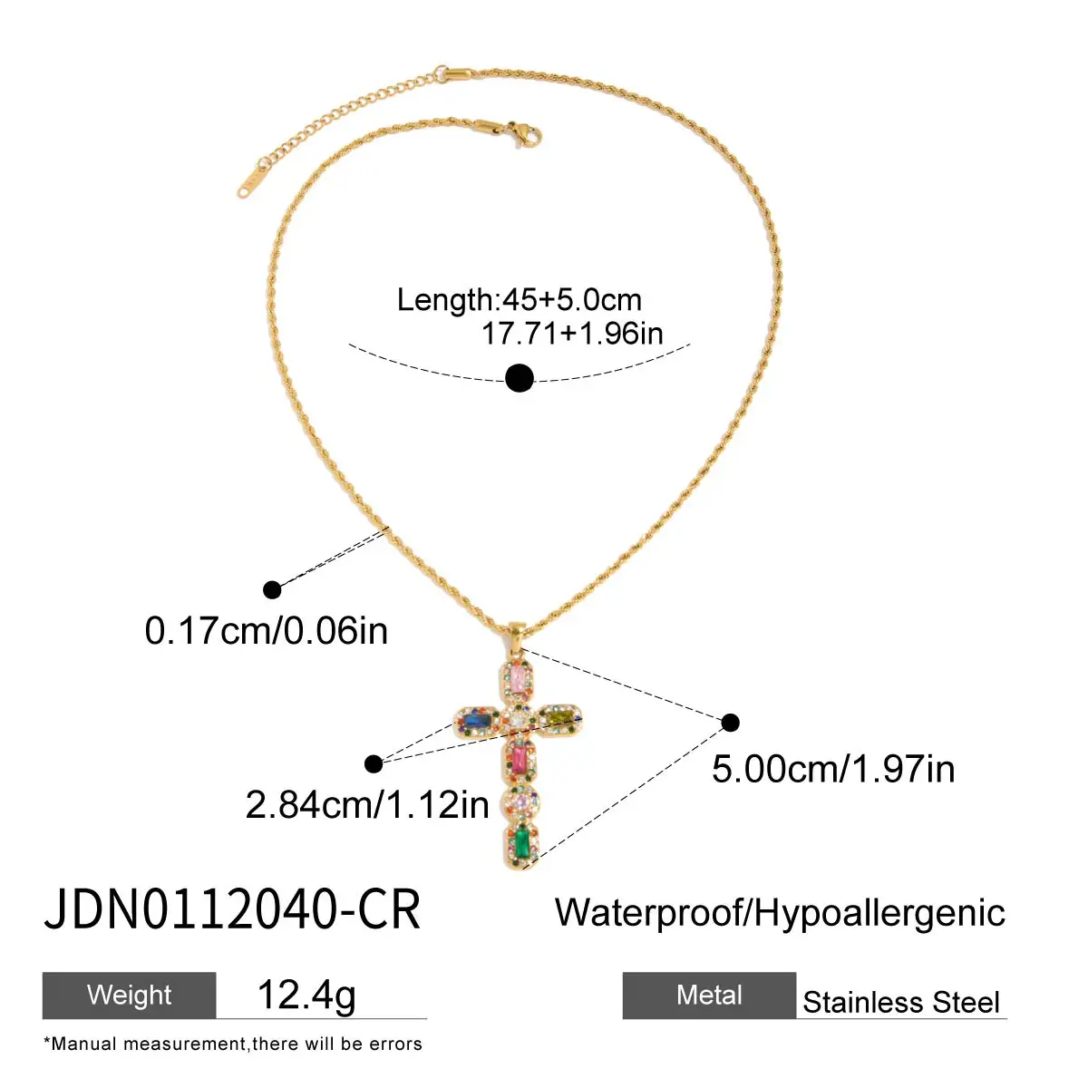 Gold Stainless Steel Layered Necklace with Heart Pendant 7 Gold Stainless Steel Layered Necklace with Heart Pendant - Image 7