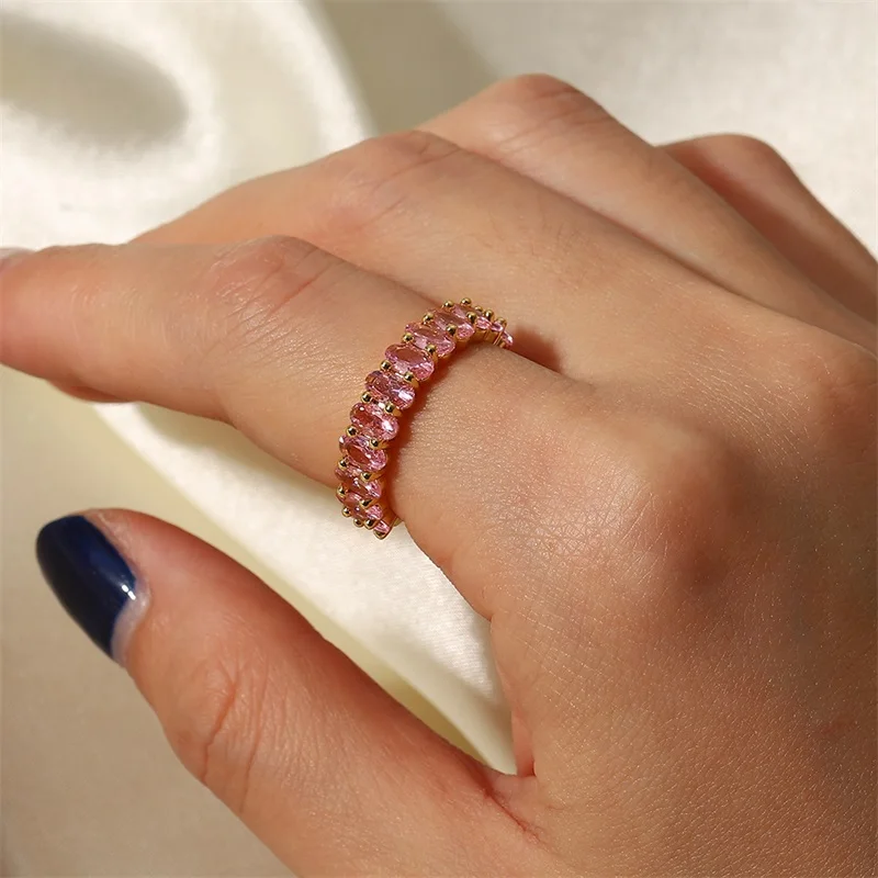 Elegant Copper Engagement Ring with Cubic Zirconia 5 Elegant Copper Engagement Ring with Cubic Zirconia - Image 5