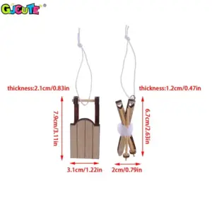Miniature Wooden Dollhouse Sleigh in Multiple Colors 11 S1114a46a52c8444eb66d2e343475221cT