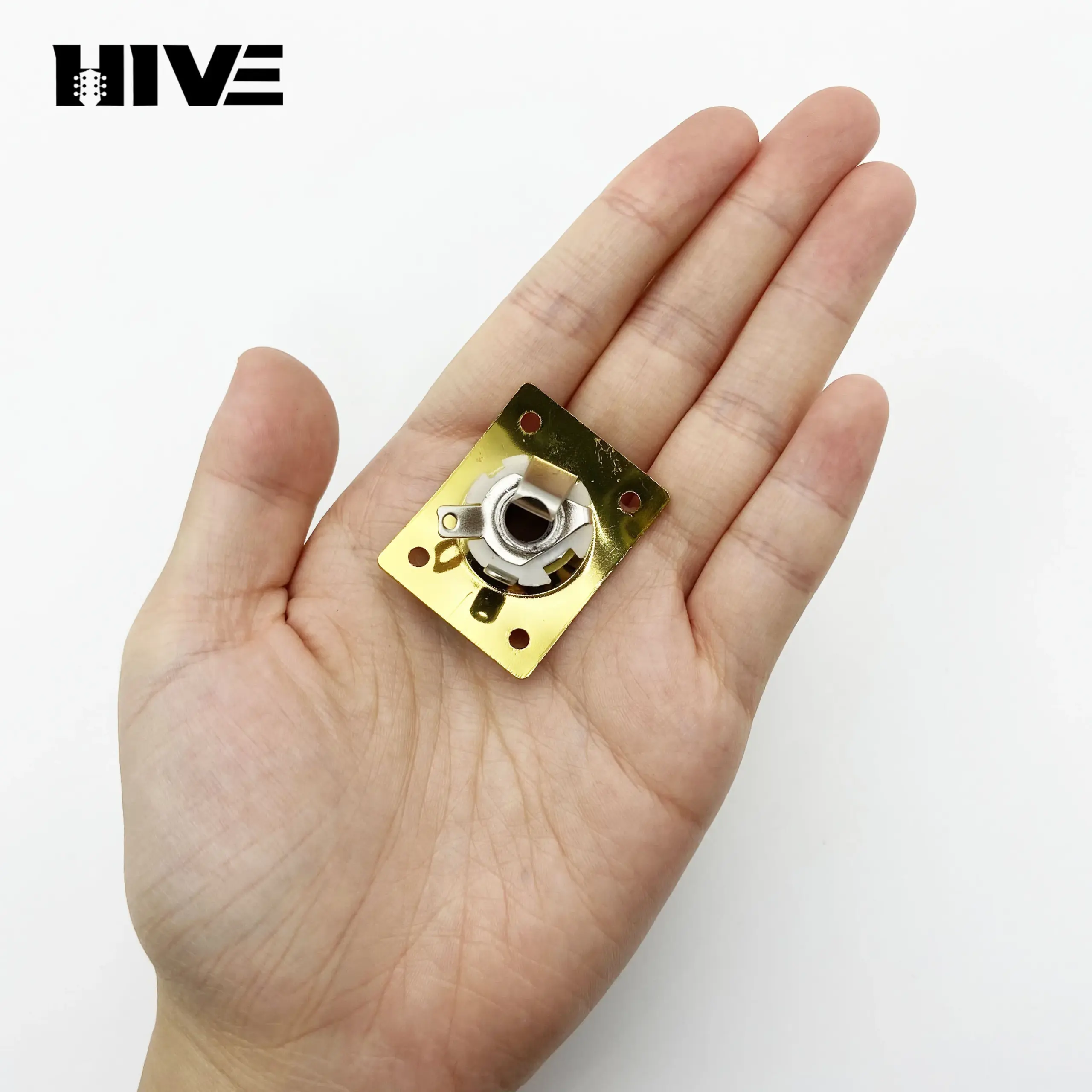 Square Electric Guitar Output Jack in Gold, Silver, Black 3 Square Electric Guitar Output Jack in Gold, Silver, Black - Image 3