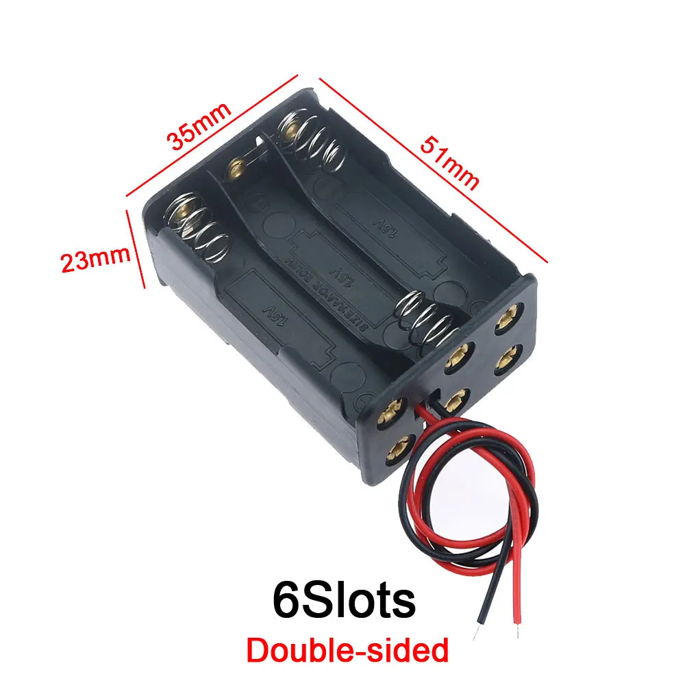 Black Plastic AAA Battery Storage Cases with Wiring 6 Black Plastic AAA Battery Storage Cases with Wiring - Image 6