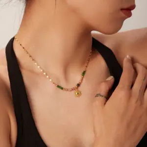 Stainless Steel Sun Necklace for Women 12 S11ca8ab15f004692b746e0a6e85bb21aT