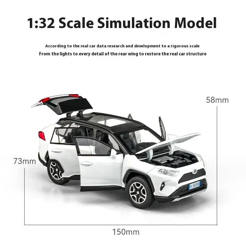 1:32 Toyota RAV4 Off Road Diecast Model 4 1:32 Toyota RAV4 Off Road Diecast Model - Image 4