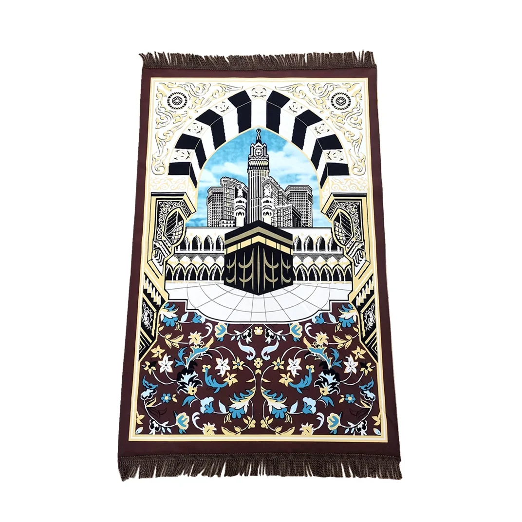 Vibrant Islamic Prayer Rug with Geometric Patterns 2 Vibrant Islamic Prayer Rug with Geometric Patterns - Image 2