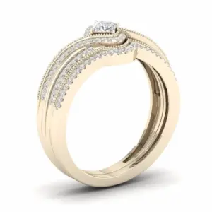 Geometric Cocktail Ring with White Stones 9 S12018c4e9bc94d74b079bd1ee47e5c1fg