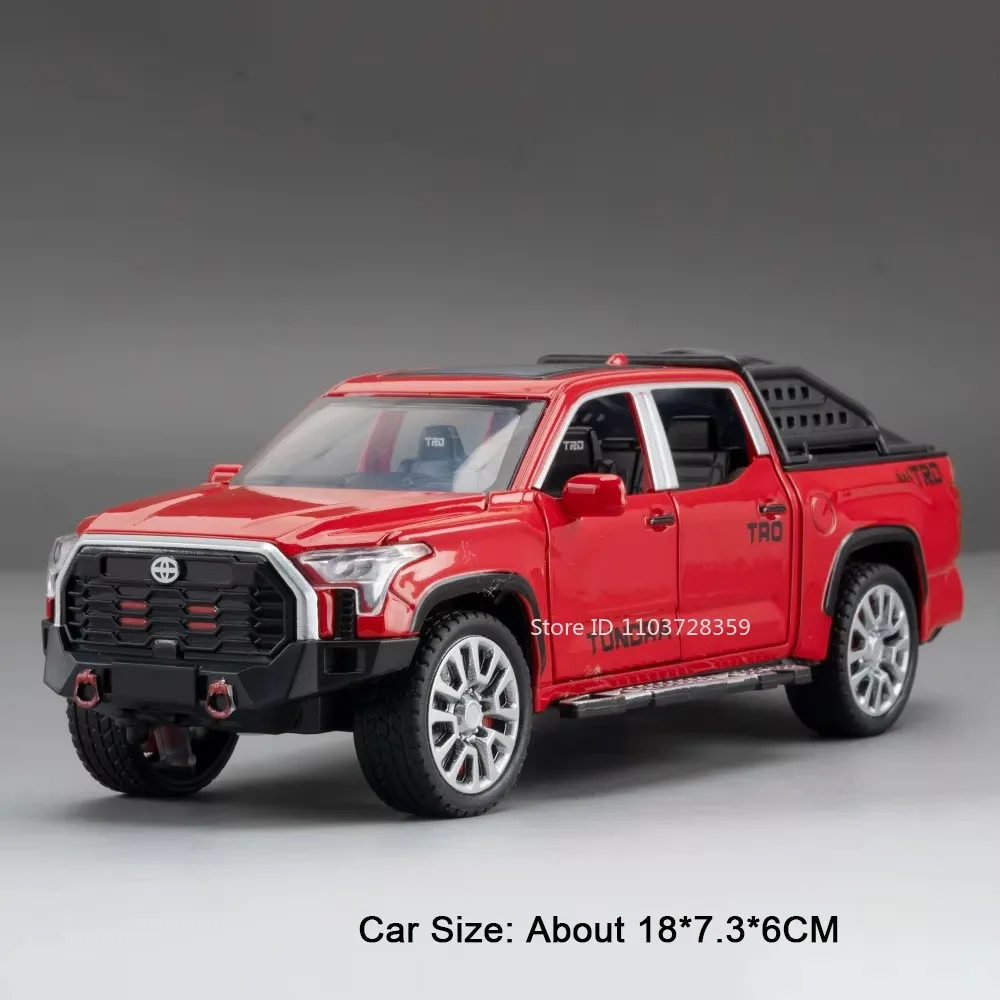 Red Diecast Toyota Pickup Truck Model 1:32 Scale 7 Red Diecast Toyota Pickup Truck Model 1:32 Scale - Image 7