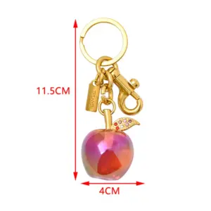 Vibrant Purple Kirsite Apple Keychain 15 S123ec61ef6ae43c080e9197dabb81359d