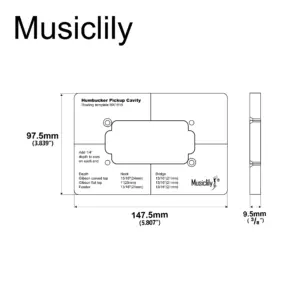 Humbucker Routing Template Acrylic 147.5x97.5mm 7 S124953ba497e44cb8a846e0cb0ba3fd75