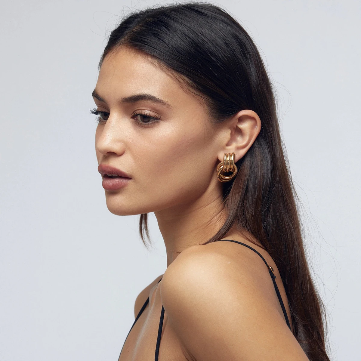 Stainless Steel Geometric Hoop Earrings 4 Stainless Steel Geometric Hoop Earrings - Image 4