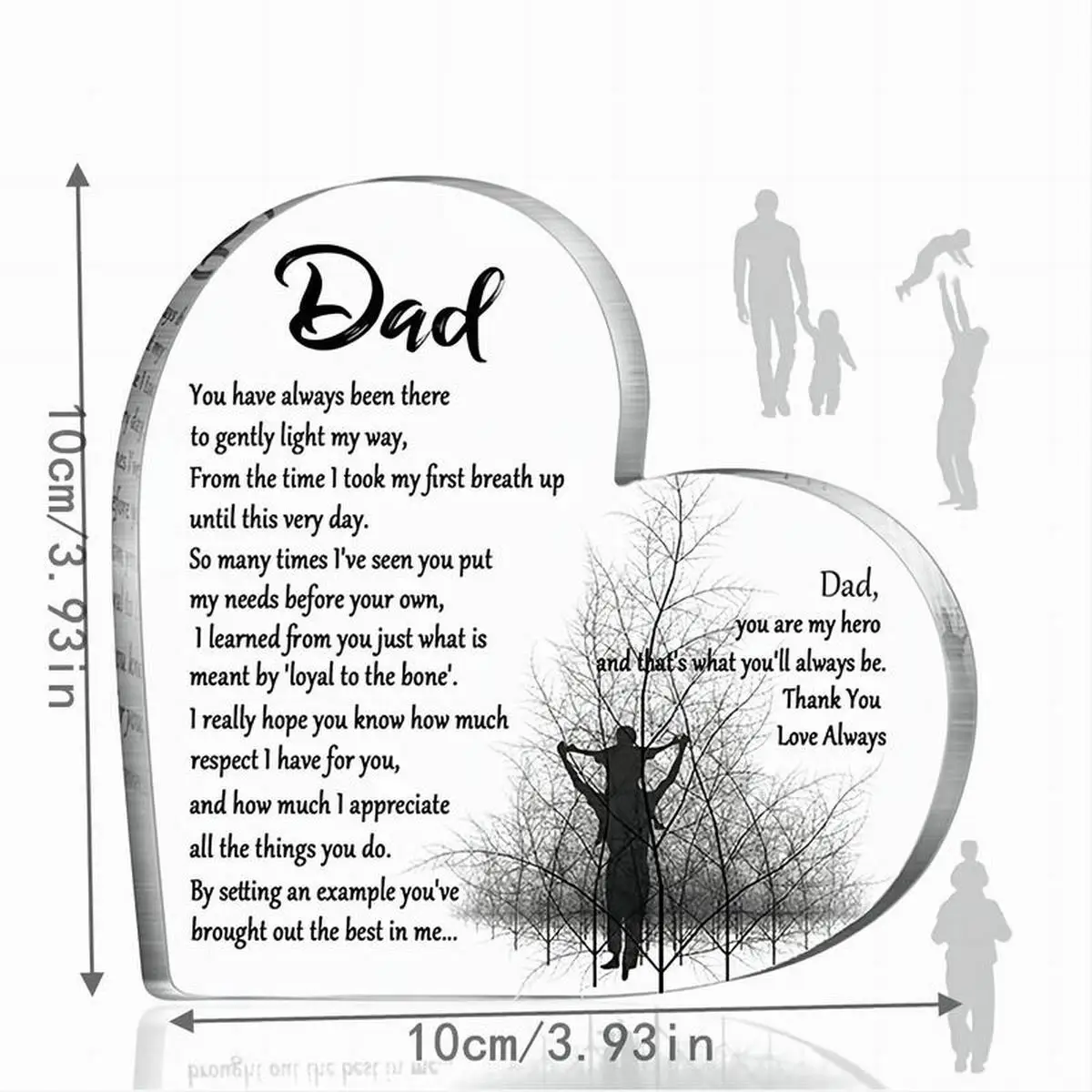 Elegant Heart-Shaped Acrylic Father’s Day Gift 2 Elegant Heart-Shaped Acrylic Father’s Day Gift - Image 2