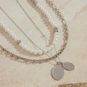 Elegant Gold Stainless Steel Pendant Necklace 14 S1286777fad9f4adebbc20c48af352405F