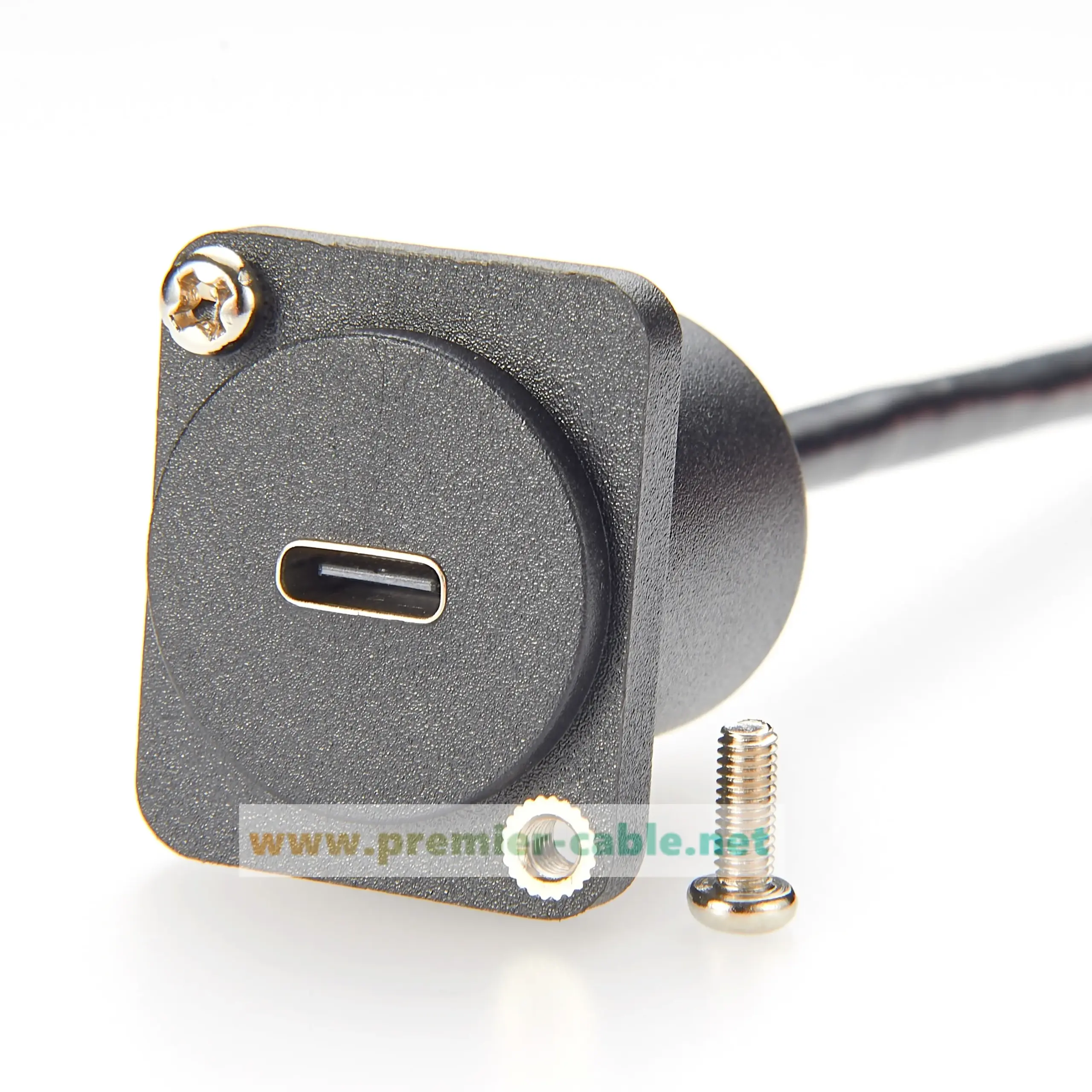 USB-C Panel Mount Extension Cable 0.2m with Gold-Plated Contacts 6 USB-C Panel Mount Extension Cable 0.2m with Gold-Plated Contacts - Image 6