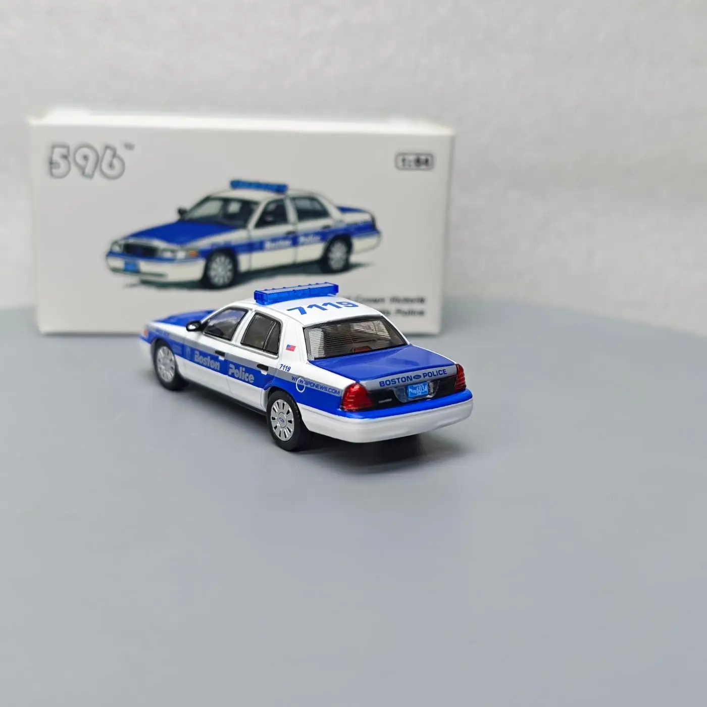 Boston Police Crown Victoria Miniature Model 1:64 Scale 4 Boston Police Crown Victoria Miniature Model 1:64 Scale - Image 4