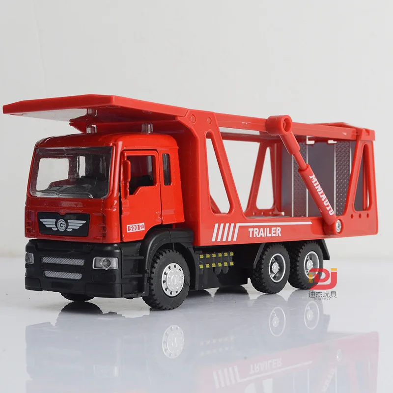 Vibrant Red 1:50 Diecast Cargo Truck Model 6 Vibrant Red 1:50 Diecast Cargo Truck Model - Image 6