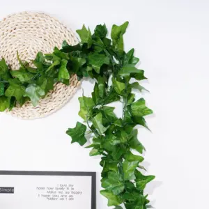 Realistic Artificial Silk Ivy Leaf Garland with 72 Leaves