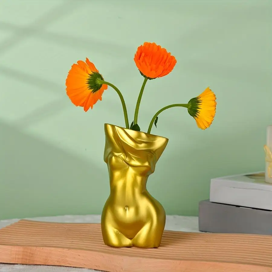 Female Body Ceramic Vase T-29 in Black or White 1 Female Body Ceramic Vase T-29 in Black or White