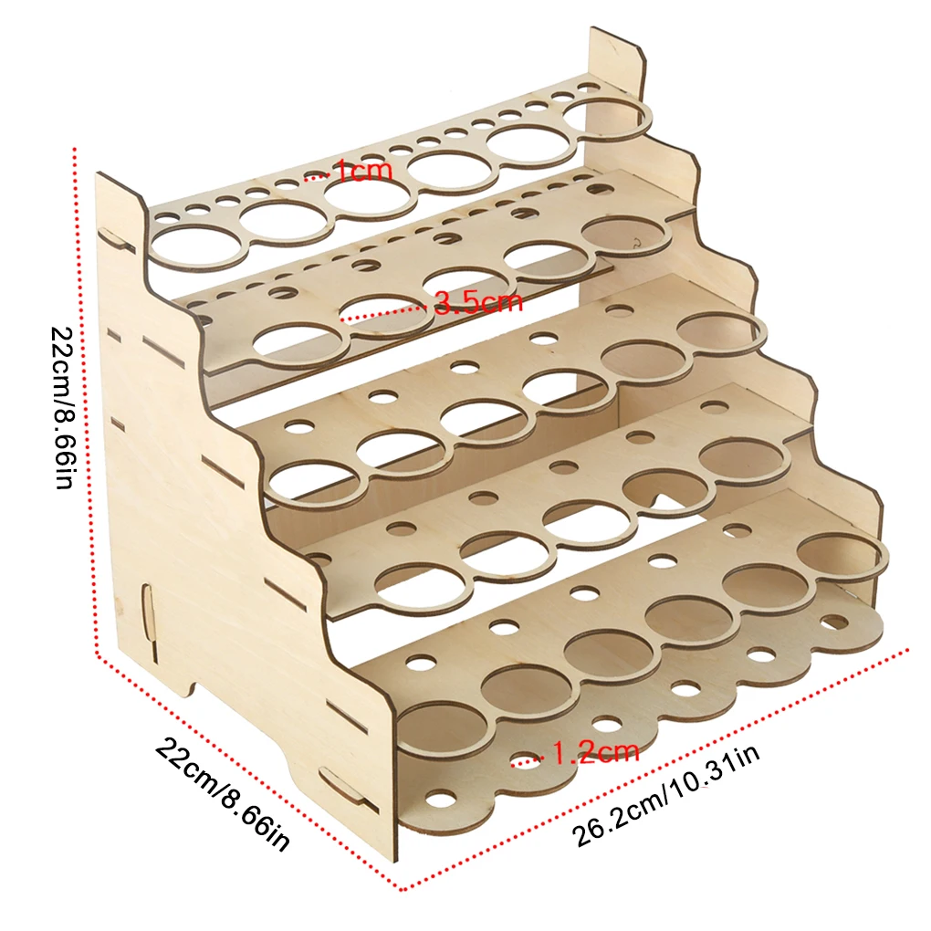 Elegant Wooden Paint Organizer for Art Supplies 6 Elegant Wooden Paint Organizer for Art Supplies - Image 6