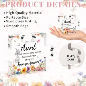 Acrylic Plaque for Aunt with Floral Design 8 S1300cf1f57584f1184c65ad6ddba2ff3U