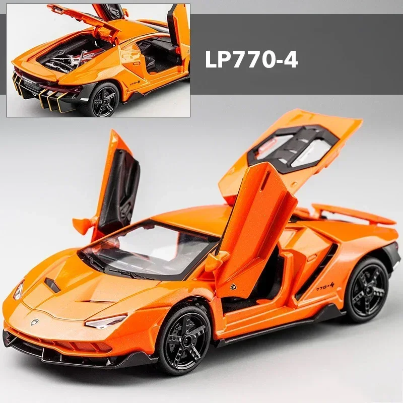 White Lamborghini LP770-4 Diecast Model 1:32 Scale 9 White Lamborghini LP770-4 Diecast Model 1:32 Scale - Image 9