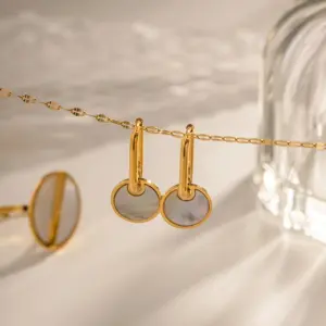 Stainless Steel Oval Hoop Earrings 9 S1302231224b3438c86e7b44f9181ebbeZ