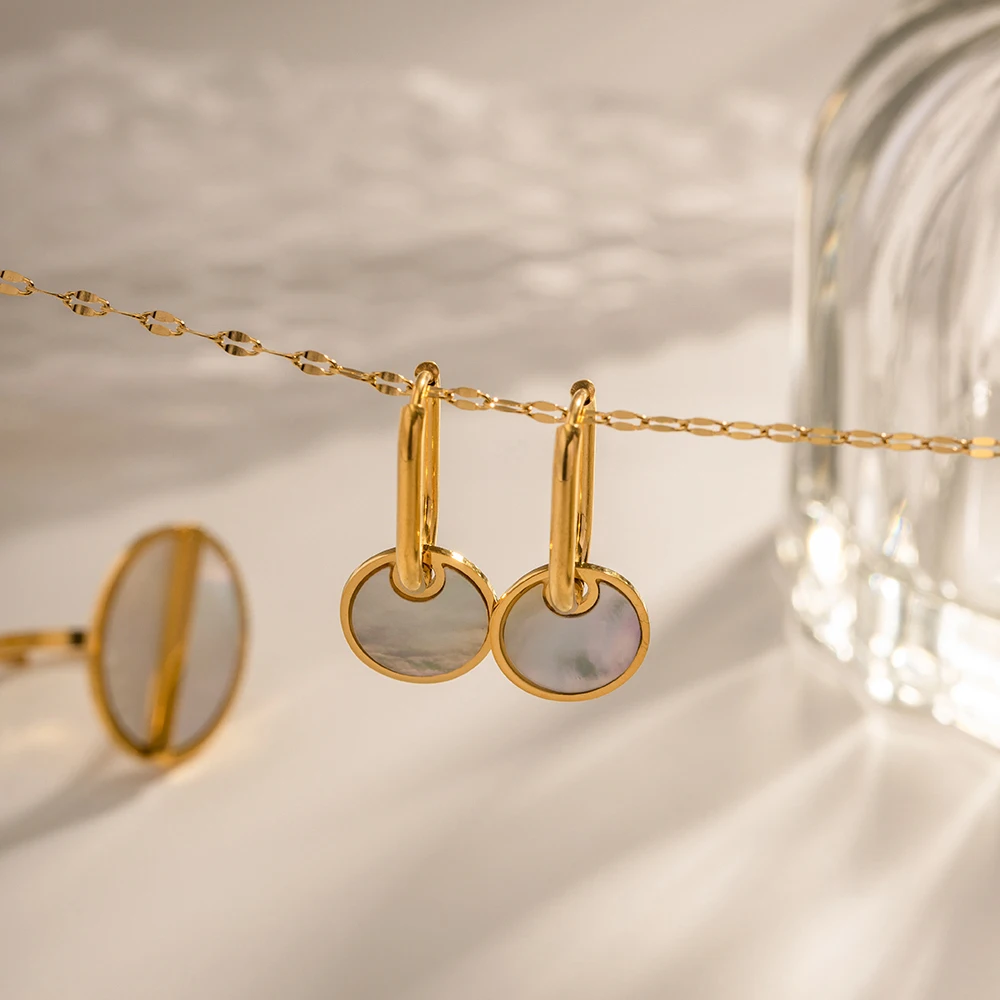 Stainless Steel Oval Hoop Earrings 3 Stainless Steel Oval Hoop Earrings - Image 3